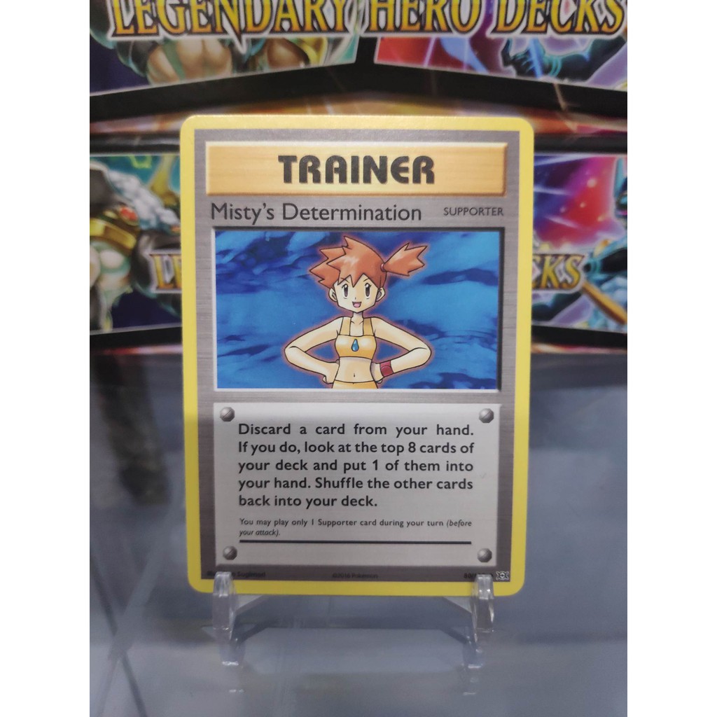 [ Dưa Hấu Yugioh ] Lá bài thẻ bài Pokemon Trainer Misty's Determination