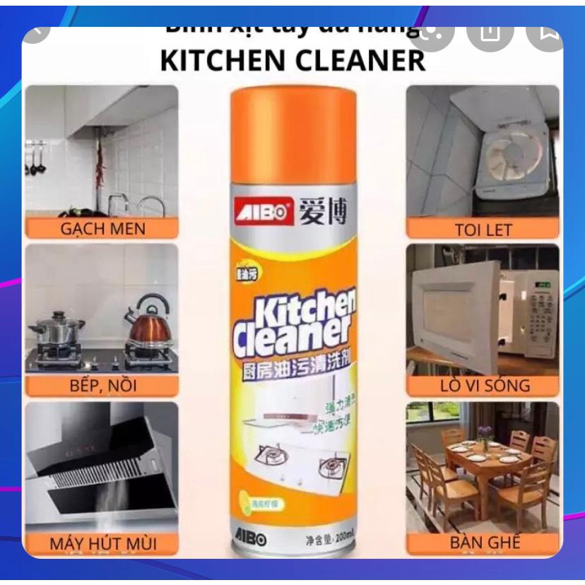 [Rẻ vô địch] Bình xịt tẩy rửa bếp, máy hút mùi, lò nướng AIBO chính hãng hiệu năng vượt trội