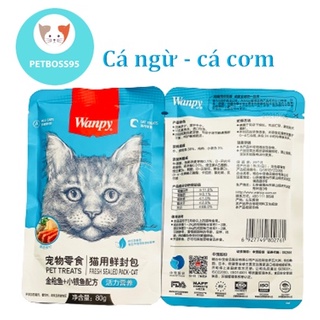 PATE WANPY 80G CHO MÈO, ĐA DẠNG HƯƠNG VỊ CHO MÈO MỌI LỨA TUỔI