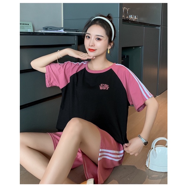 Bộ thể thao-Bộ thể thao nam nữ unisex sọc Star War -Bốn màu Đen Tím Xanh lá Xanh dương 3 Size M L XL