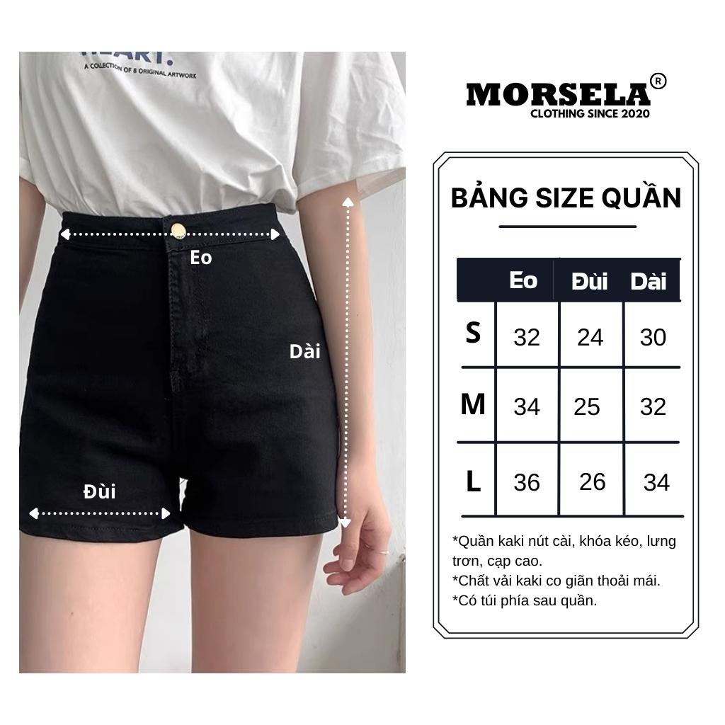 Quần short nữ ngắn ôm lưng cao - quần ngắn chât kaki tuyết cao cấp - Morsela | BigBuy360 - bigbuy360.vn