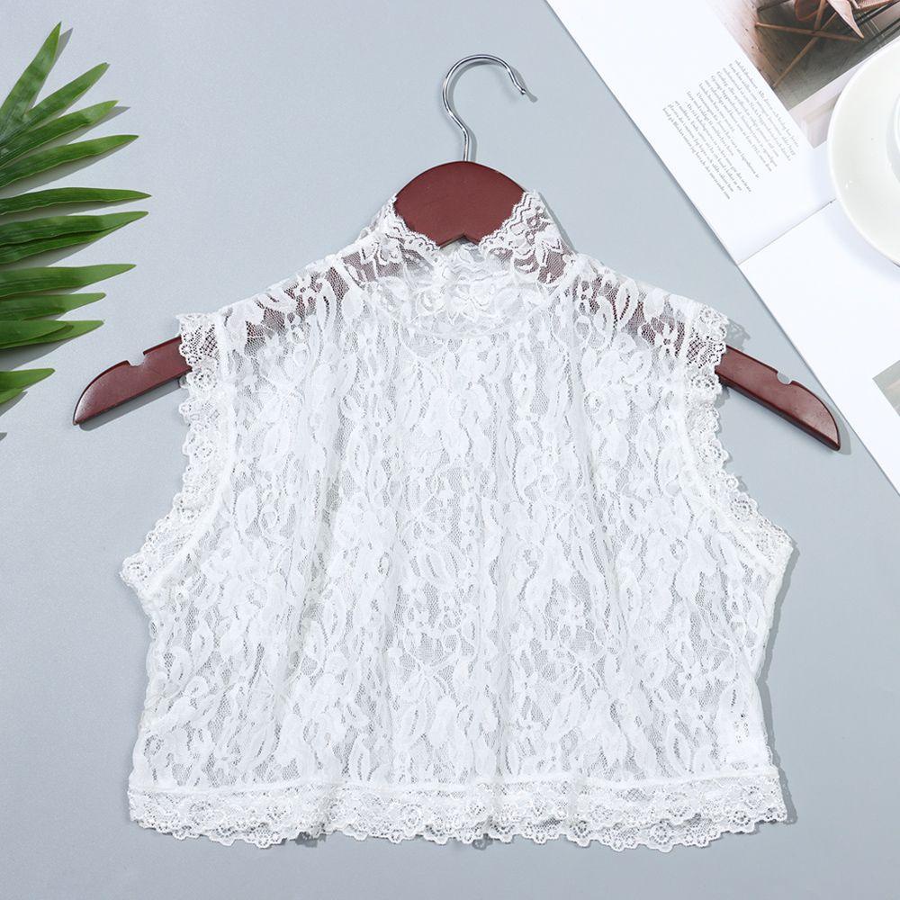 Cổ Áo Rời Cổ Bẻ Giả Ren Phong Cách Vintage Thời Trang