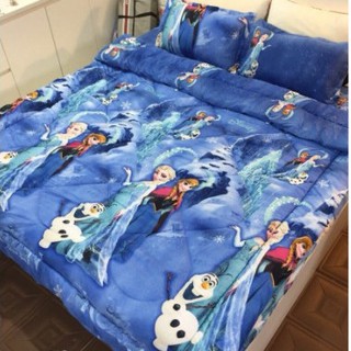 Vỏ chăn lồng được ruột bông chất liệu cotton poly 1m9x2m1 nhiều hoạ tiết cho gia đình Mẫu CÔNG CHÚA ELSA
