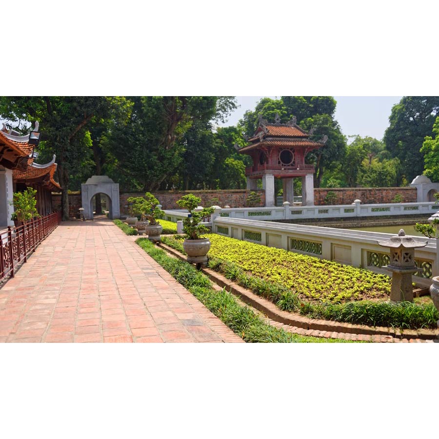 Tranh Dán Tường Khổ Lớn địa danh nổi tiếng Văn Miếu Quốc tử Giám, Phố cổ Hà Nội kích thước theo yêu cầu, không giới hạn