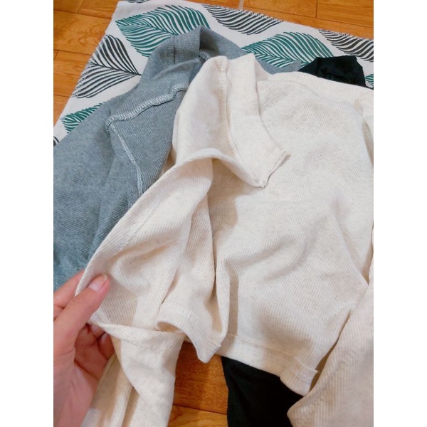 Áo Cardigan Nữ thun gân len Dáng Crotop, Áo Khoác Cánh Dơi Sành Điệu