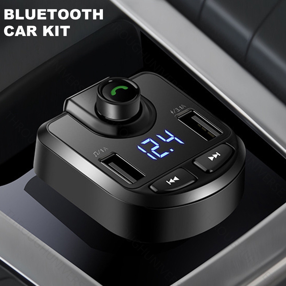 Máy nghe nhạc MP3 FM kết nối Bluetooth kèm hai cổng sạc USB dành cho ô tô