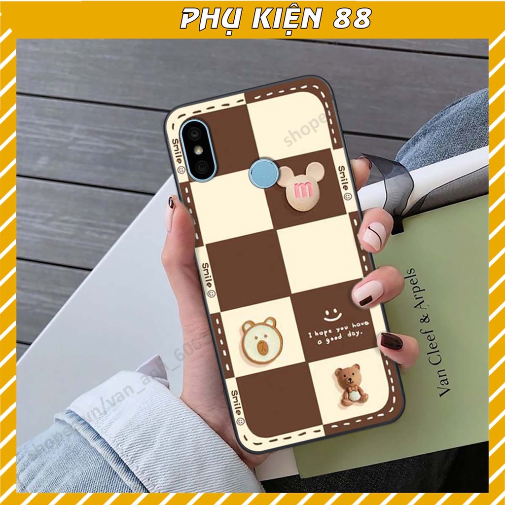 Ốp lưng Xiaomi Redmi 6 Pro / Mi A2 Lite hình gấu, kẹo dễ thương cute