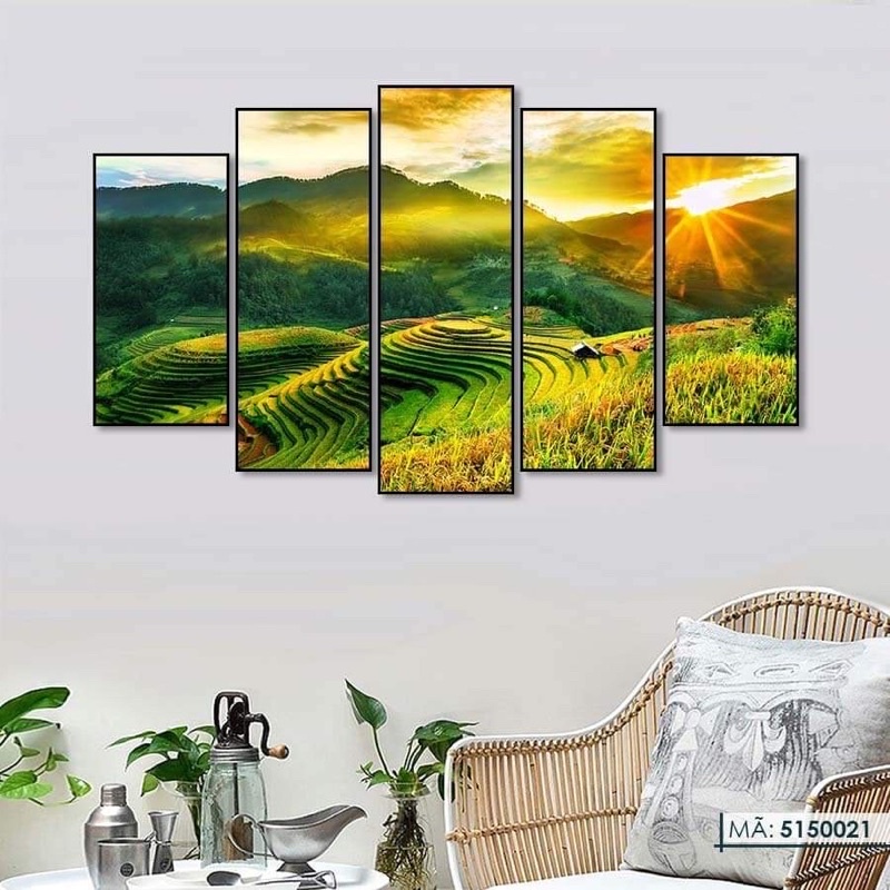 Bộ 5 Tranh Tráng Gương 3d Cao Cấp
