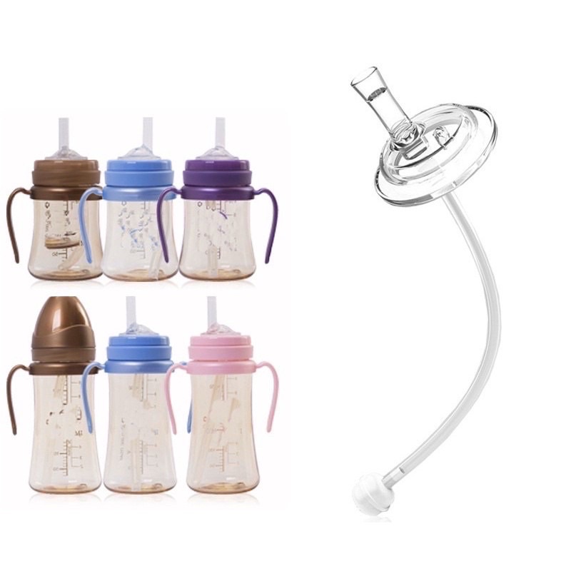 Núm tập hút/Ống tập hút cổ rộng và cổ hẹp thay thế cho bình moyuum.Pigeon, Lansinoh, Babuu, GB baby, Kichi