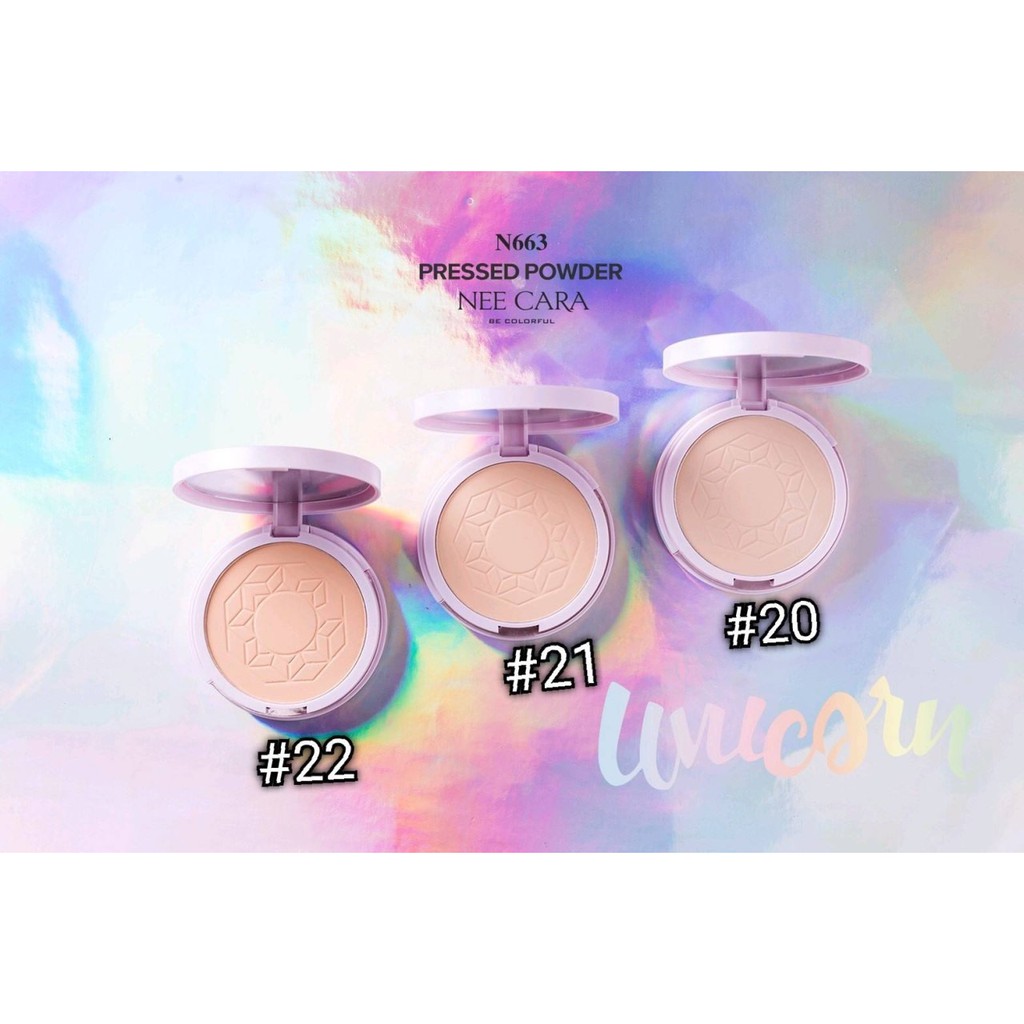 Phấn Phủ Nee Cara Kiềm Dầu Mỏng Mịn Nee Cara Unicorn Pressed Powder N663