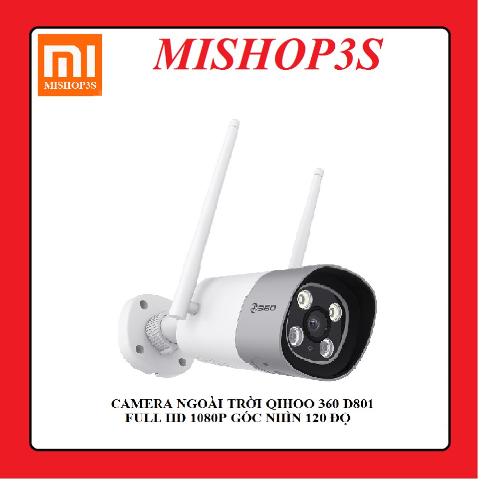 CAMERA NGOÀI TRỜI  360 D801 FULL HD 1080P GÓC NHÌN 120 ĐỘ