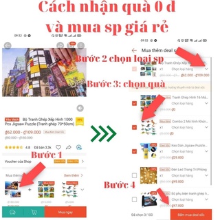Bộ tranh ghép xếp hình 1000 pcs jigsaw puzzle bản thú vị cao cấp