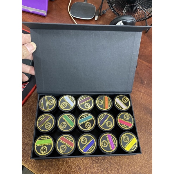 Sét Gel 15 màu hộp đen vẽ hoa văn,ren Gel vẽ phong cảnh,bản tròn