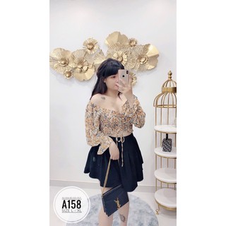 Bigsize Áo hoa bo dây rút A158