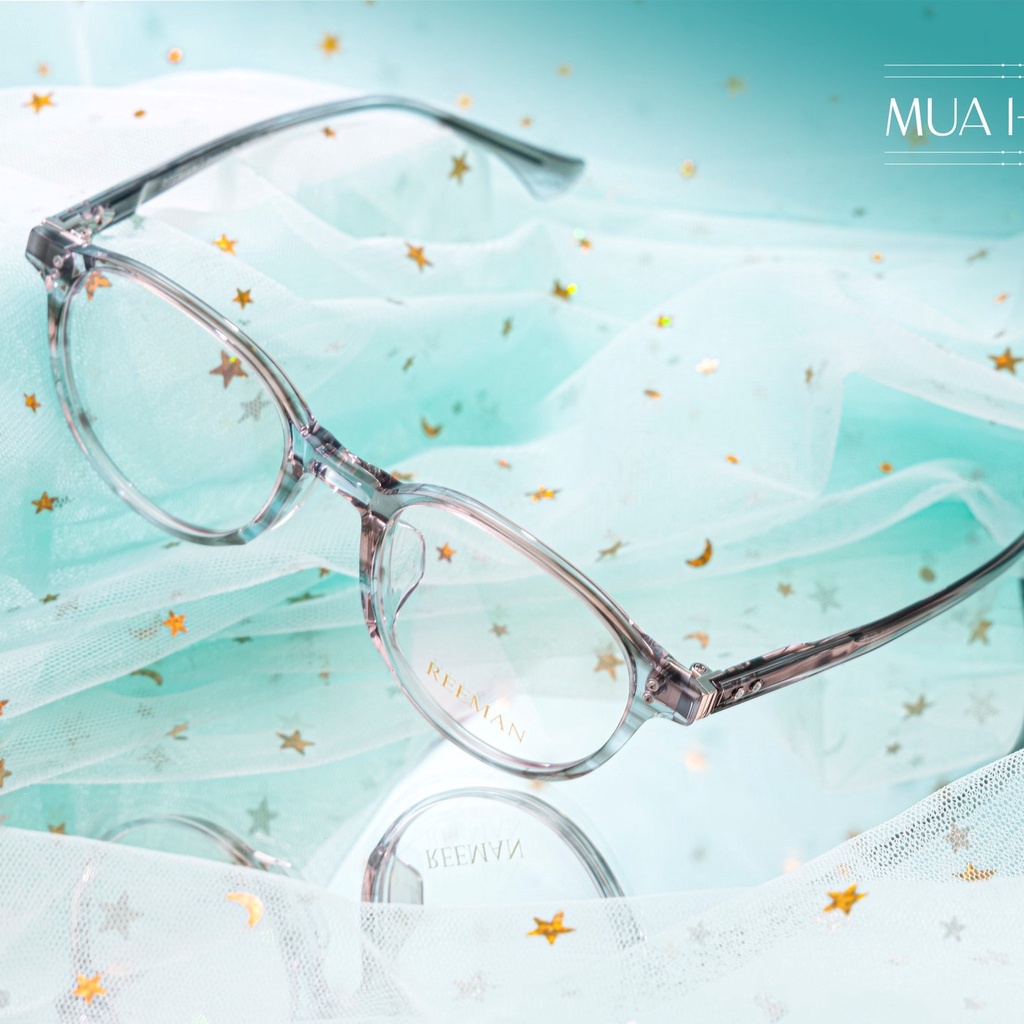 Gọng kính cận nam nữ EYE PLUS mắt tròn trẻ trung cá tính thời trang Reeman-8066