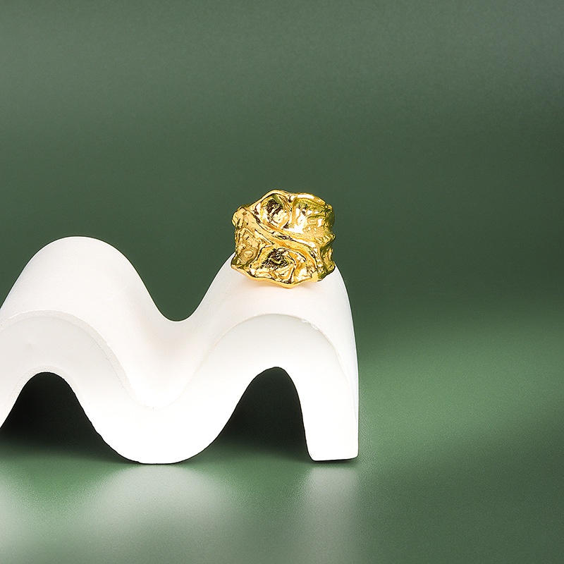 Nhẫn Màu Vàng / Bạc Phong Cách Gothic Punk Cổ Điển Có Thể Điều Chỉnh Kích Cỡ Cho Nữ