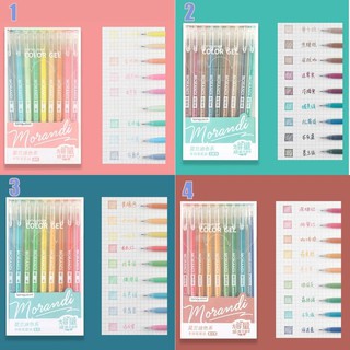 Set 9 Bút Morandi Trang Trí sổ tay Planner