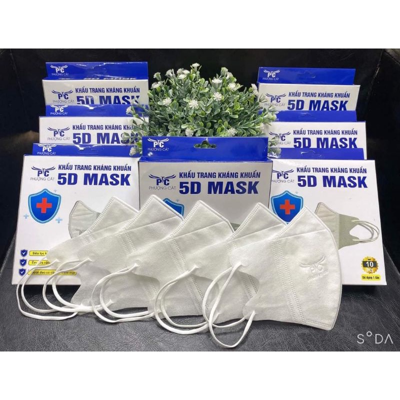 Khẩu trang y tế 5D Mask Phượng Cát (Combo 50 cái)