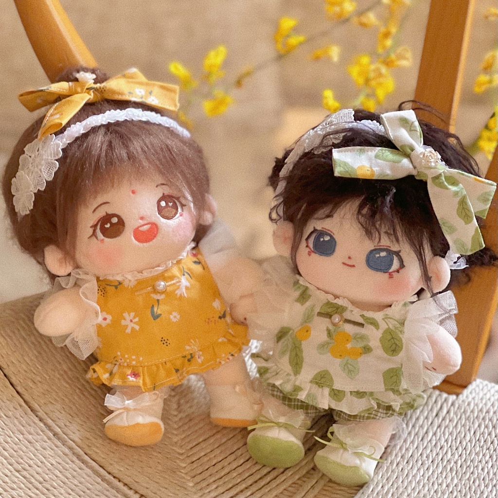 Bộ đồ Vườn chiều cho bé doll 20cm