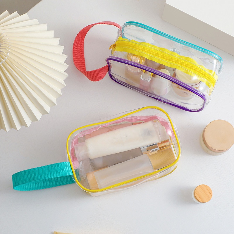 Túi Đựng Mỹ Phẩm Trong Suốt Bằng PVC Có Khóa Kéo Thời Trang Cho Nữ