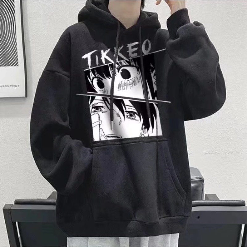 Áo Khoác Hoodie Tay Dài Dáng Rộng In Hình Anime Thời Trang Thu Đông Cho Nam Và Nữ Size M-8XL