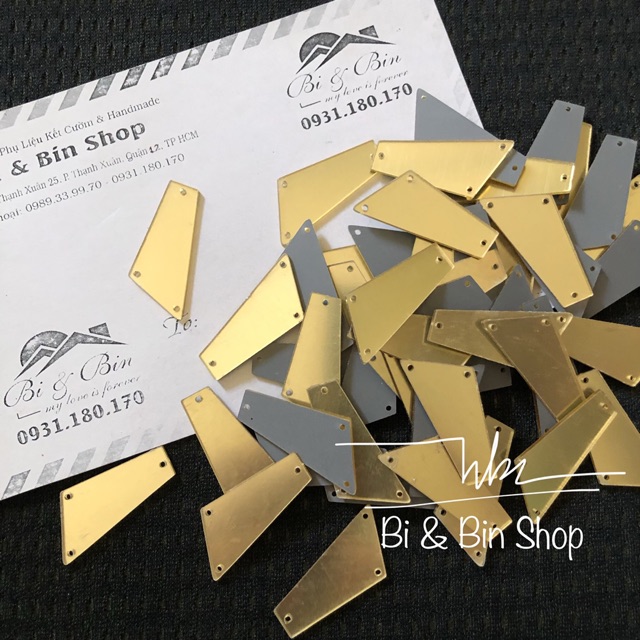 (G3-4) Gói 10 Viên Đá Gương Đính Kết Cao Cấp