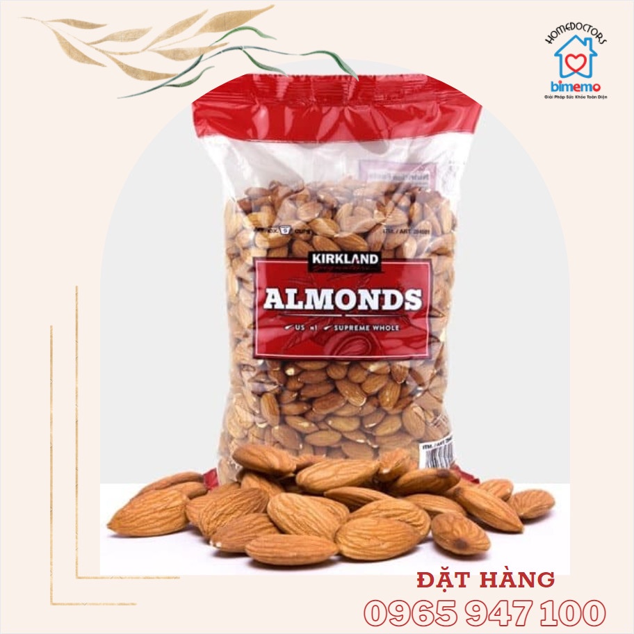Hạnh nhân sấy khô Kirkland Mỹ gói 1.36kg