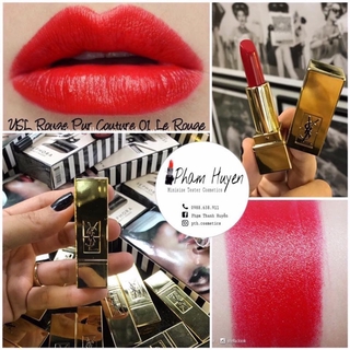 Son Ysl minisize 01 - đỏ tươi