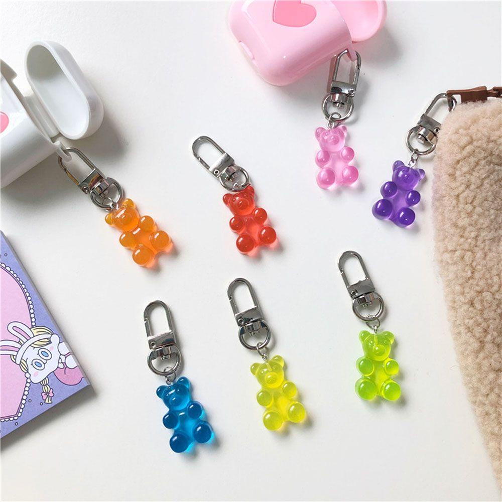 Móc Khóa Hình Gấu Gummy Màu Kẹo Dễ Thương