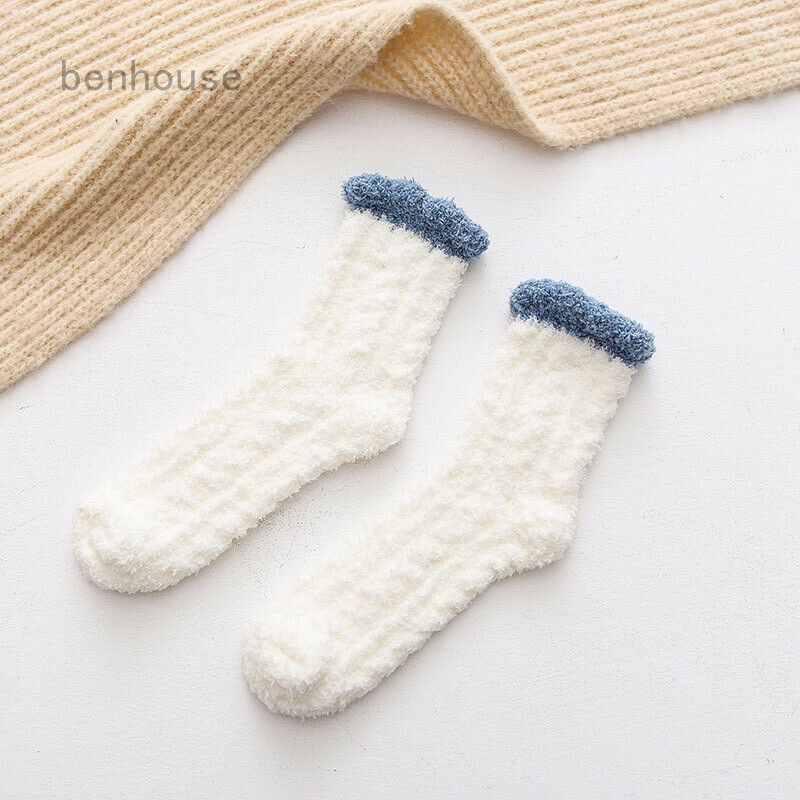 Vớ vải nhung mềm chống trượt phong cách Nhật Bản