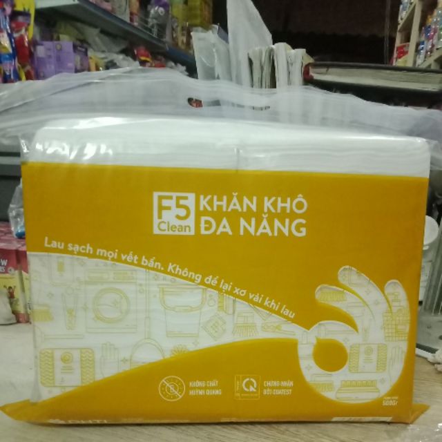 Khăn khăn khô đa năng F5 clean 500g