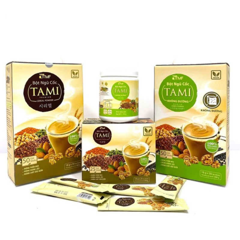 Bột ngũ cốc nảy mầm Tami bột ngũ cốc dinh dưỡng thuần chay ăn kiêng, lợi sữa, eatclean