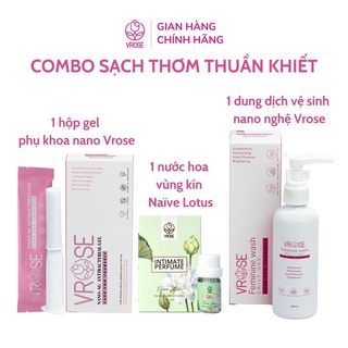 Combo sạch thơm thuần khiết vùng kín Vrose