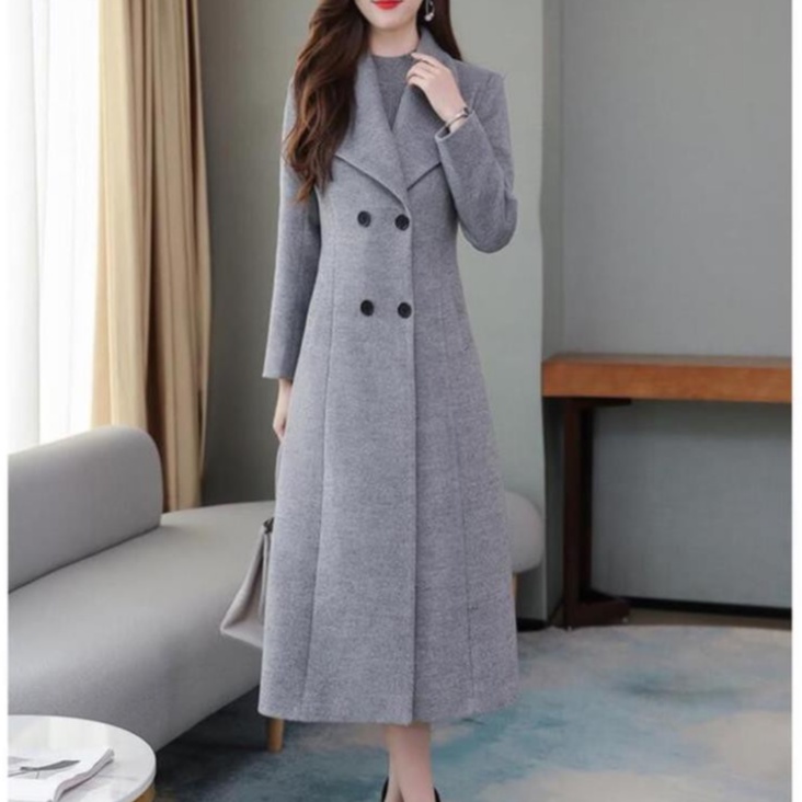 Áo Dạ Dáng Dài Cổ Bẻ Túi Chéo Hai Lớp Siêu Ấm - Áo Khoác Dài Siêu Ấm Cao Cấp Quảng Châu | BigBuy360 - bigbuy360.vn