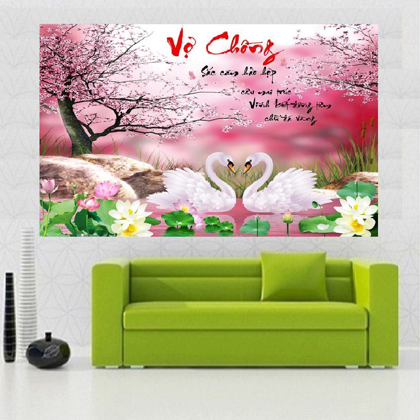 Tranh đính đá vợ chồng
