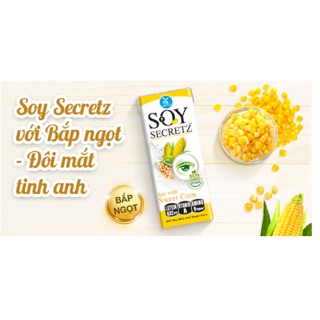 12 lốc Sữa Đậu Nành Soy Secretz vị Bắp ngọt 180ml