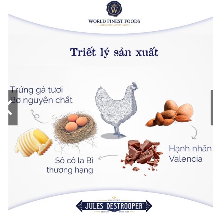 Bánh Quy Jules Destrooper Butter Waffles Pockets 108g nhập khẩu Bỉ