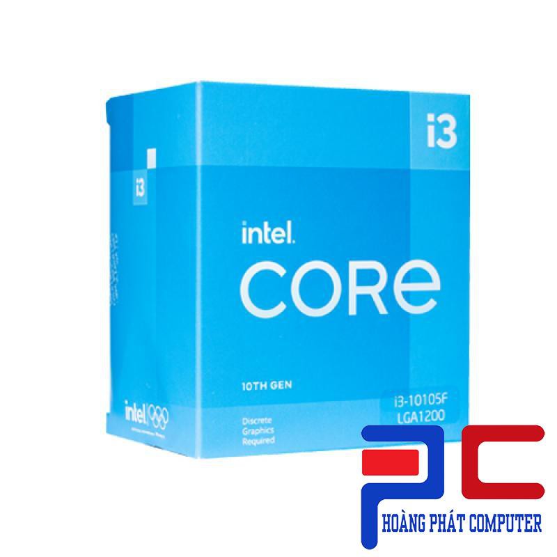 CPU Intel Core i3 10105F (3.7GHz turbo up to 4.4GHz, 4 nhân 8 luồng) \ CHÍNH HÃNG BH 36T