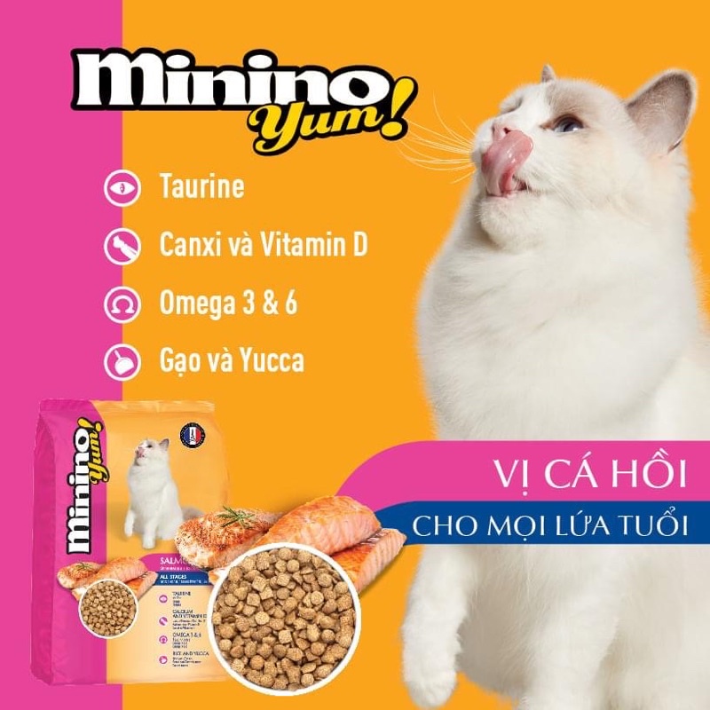 Thức ăn cho mèo Minino Jum dành cho mọi lứa tuổi