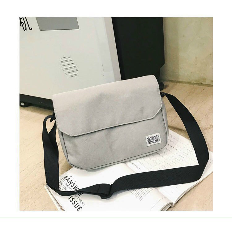 Túi đeo chéo nam thời trang vải canvas, túi chéo nữ unisex phong cách cá tính hàn quốc T60 Ladoll