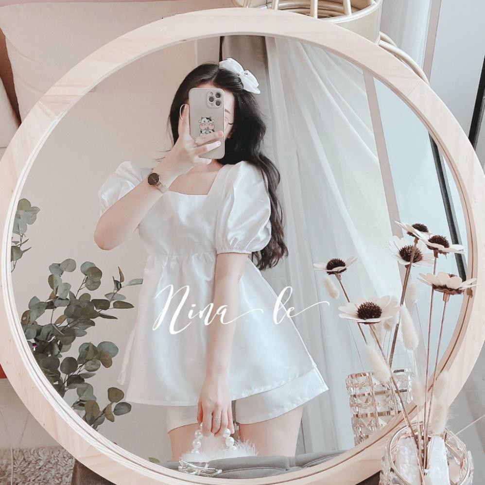 SET 2IN1 Áo Babydoll kèm quần short xinh xắn mặc nhà đi chơi nhiều kiểu thay đổi 15FLOOR 1098