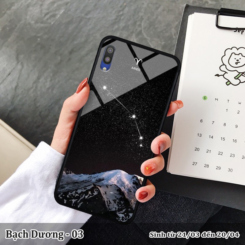 Ốp kính samsung M10 in cung hoàng đạo