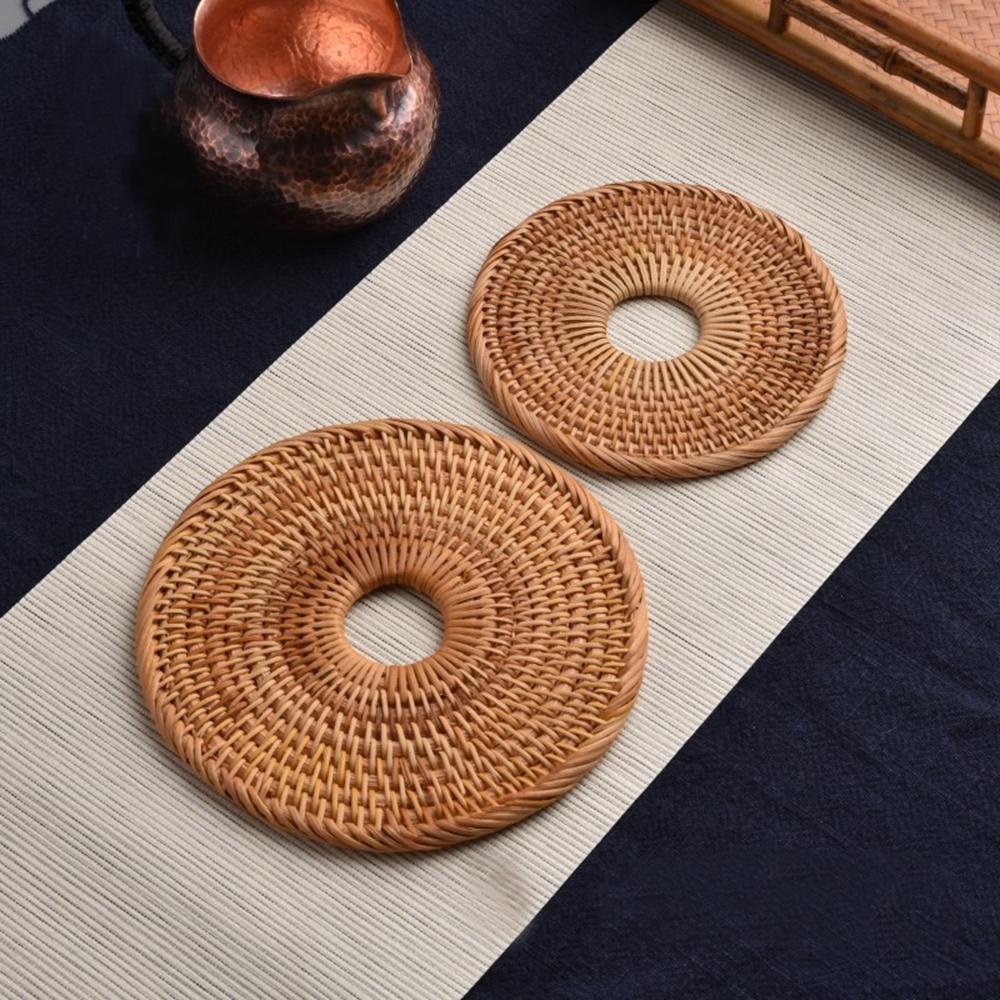 Tấm Lót Bàn Ăn Cách Nhiệt Bằng Mây Đan Tự Nhiên