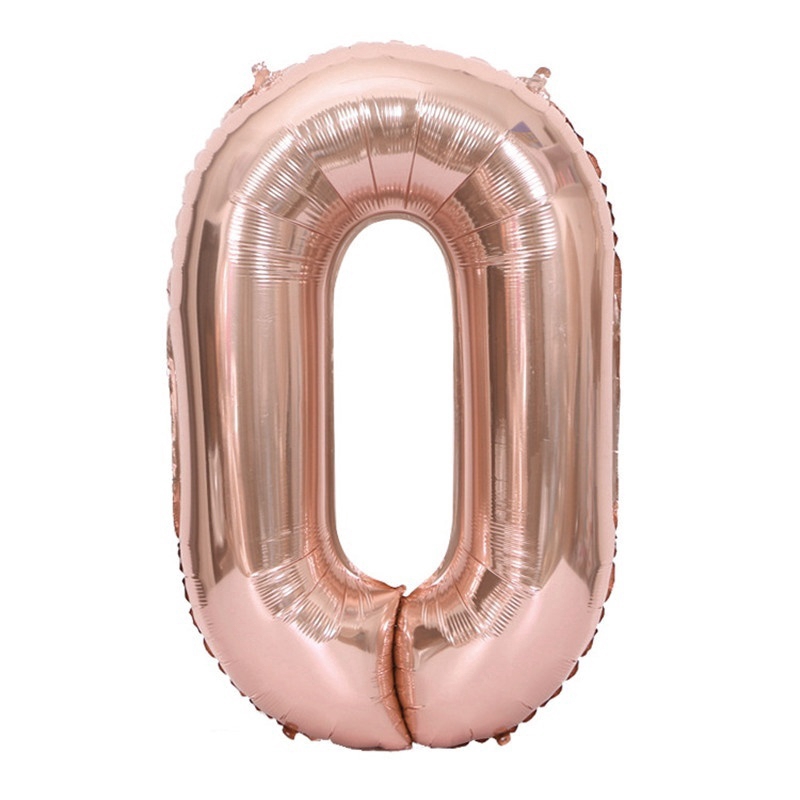 Bong bóng nhôm 32 inch kiểu dáng chữ số 0-9 dùng trang trí tiệc sinh nhật
