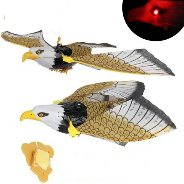 Đồ chơi mô hình chim đại bàng vỗ cánh dùng pin có đèn nhạc cho bé