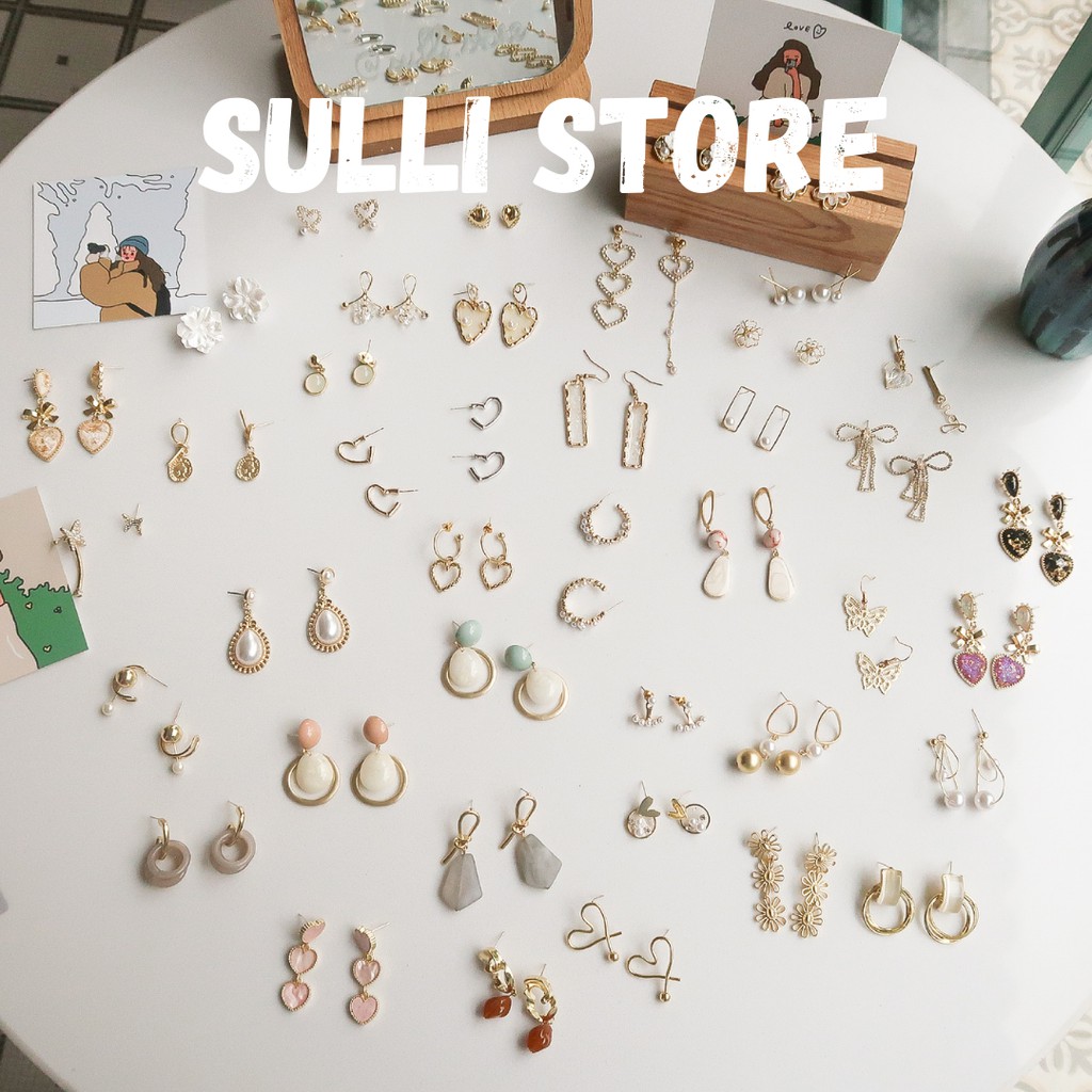 Khuyên tai bông tai phong cách Hàn Quốc Sulli store (mẫu chọn ngẫu nhiên)