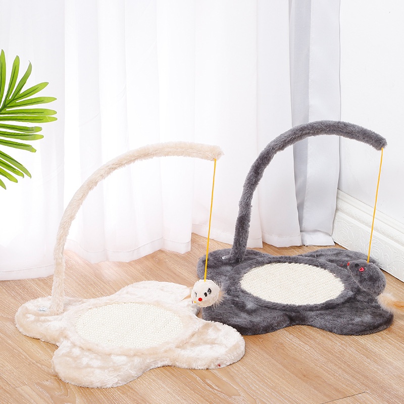 Bàn Cào Móng &amp; Trụ Đồ Chơi Con Chuột Thư Giãn Xả Stress Cho Mèo BC3338 MIAOCAT