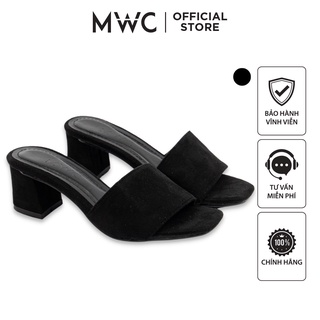 Giày MWC 3661 - Guốc Cao Gót Đế Vuông 3cm, Dép Cao Gót Quai Ngang Đơn Giản