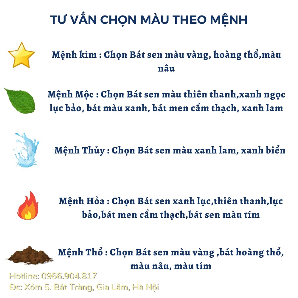Bát Sen Thả Hoa Tắm Phật - Bát Minh Đường Tụ Thuỷ