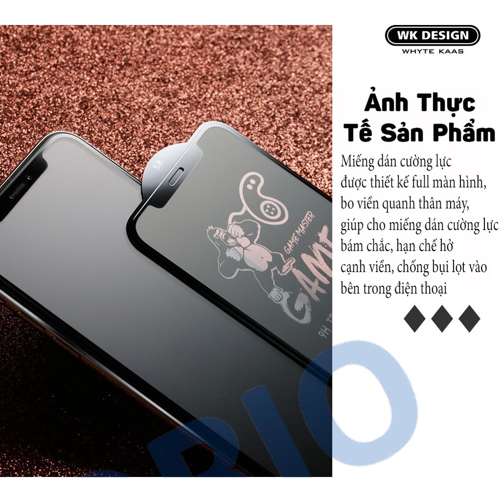 Kính cường lực iphone nhám chống vân tay kingkong 6/6s/6plus/6splus/7/8/7plus/8plus/x/xs/xs max/11/12/13/pro/promax ORIO